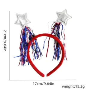 Silver Five-Pointed Star Tassel / Fan Headband