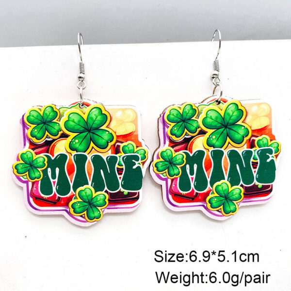 oly-a4aebebf7e784d5f940c8d3ec233cbe4 Wholesale St. Parcret festival earrings dwarf lucky grass rainbow beard Irish wooden earrings Cross