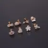Wholesale 316L Stainless Steel Copper Ear Cartilage Rings & Studs Geometric Waterproof Non Tarnish Surgical Steel Women'S