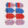 Wholesale Red Blue White Shiny Heart Hair Clip Onion Powder Heart Hair Accessories Side Bangs Clip For Girls