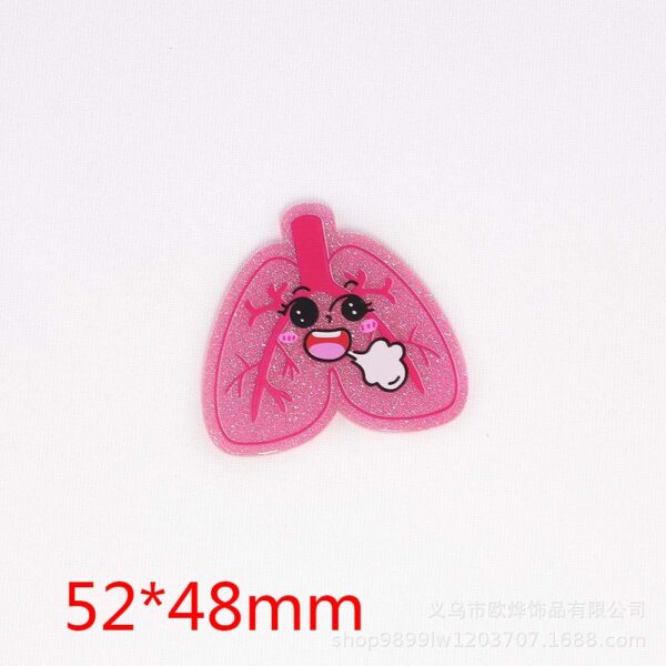 Wholesale loose powder cartoon organ beverage bottle personalized bag jewelry acrylic pin cute DIY patch