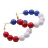 Wholesale New American Independence Day Elements Red White Blue Flag Aluminum Acrylic Earrings Earrings Ear Jewelry Women