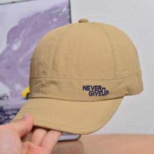 Wholesale Side letter embroidery quick-drying short-brimmed baseball hat for men and women 2025 spring new breathable cap tide