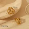 Wholesale 1 Pair IG Style Retro Modern Style Irregular Hollow Out 304 Stainless Steel 18K Gold Plated Ear Studs