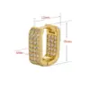 Wholesale 1 Pair Simple Style U Shape Copper Plating Inlay Zircon 18k Gold Plated Earrings