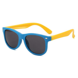 Blue frame yellow feet Gray piece / Children's sunglasses