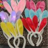 oly-a515adcba08ae77894ee3b30a81debf6 Wholesale Rabbit ears headband adult headdress stall White plus pink plush rabbit ears Easter Halloween factory