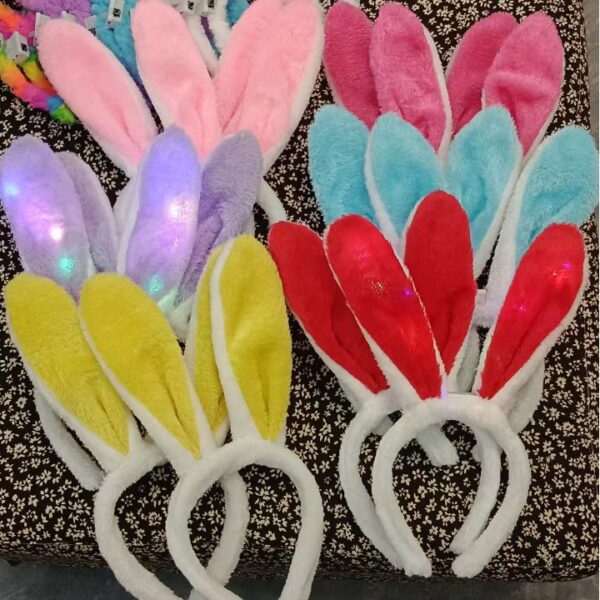 oly-a515adcba08ae77894ee3b30a81debf6 Wholesale Rabbit ears headband adult headdress stall White plus pink plush rabbit ears Easter Halloween factory
