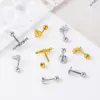 Wholesale 1 Piece 316L Stainless Steel Copper Zircon Ear Cartilage Rings & Studs Butterfly Waterproof Non Tarnish Surgical Steel