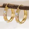 Wholesale Three-dimensional Heart Shape Earrings For Women In Copper With KC Golden Water Plating And 0.03µm Thickness
