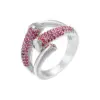 Wholesale Geometric Open Rings For Women With Zircon Inlay, Copper Base Featuring 18K Real Gold Water Plating