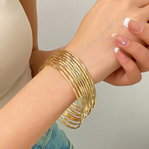 oly-a5421458082e617ea56ec17e51211187 Wholesale multi-layer bracelet suit female personality temperament alloy geometric stacked bracelet