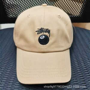 Wholesale European and American trade classic embroidered sun hat soft top tide brand cap black 8 small embroidered baseball cap lovers
