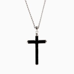 Black cross necklace