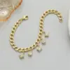 Wholesale Unisex Geometric Necklace With Zircon Inlay, 14K Real Gold Plated Copper, Featuring Electroplated Finish And Snake Chain