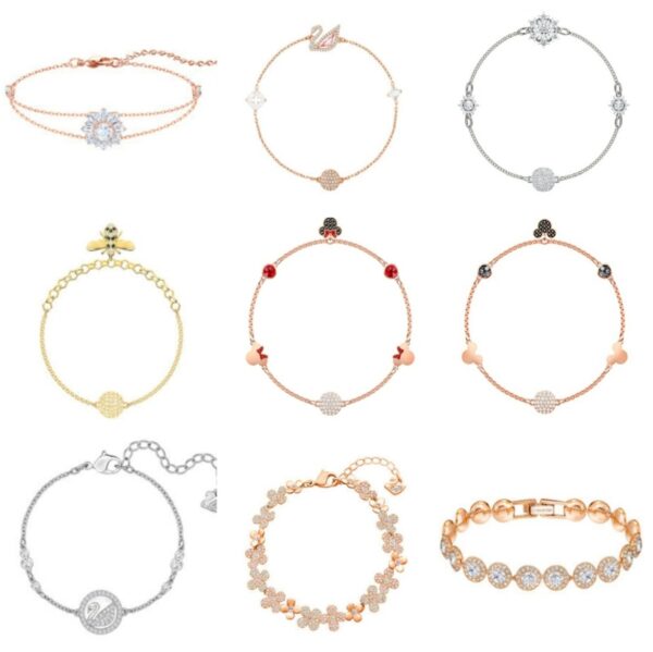 Wholesale Classic copper alloy crystal women's bracelet with a beating heart-shaped design.