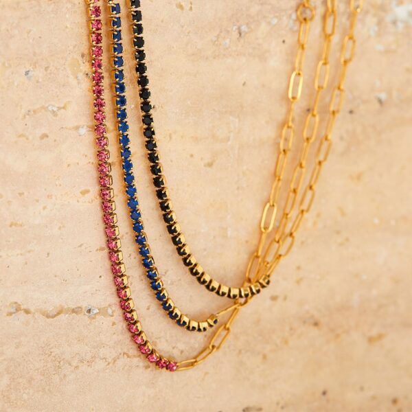 Wholesale Stainless steel zircon bracelet PVD vacuum gold-plated exquisite titanium steel bracelet jewelry
