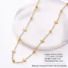 Wholesale Vacuum Electroplating (In Furnace) Plated 18K Real Gold Minimalist Star Shape Sticker Choker 304 Stainless Steel Stereoscopic Geometric Elegant O Chain Necklace for Women - Nihaojewelry