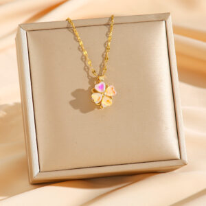 8146 golden rotating four-leaf clover