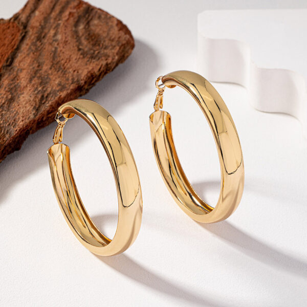 Wholesale geometric glossy earrings women's Japanese and Korean ins style simple fashion personalized earrings