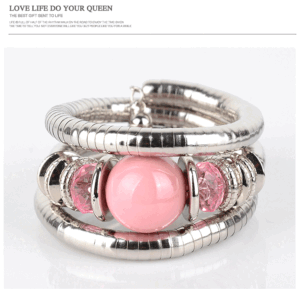 Pink multi-layered bracelet