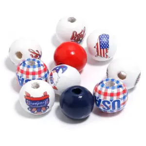 Random Mix Independence Day / Approximately 16mm, Hole 4.3mm, 10 Pieces/pack
