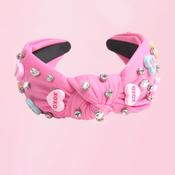 Wholesale Headband for Women, Pearl Knotted Fabric Love Accessories, Valentine's Day Holiday Headband, Hair Accessories