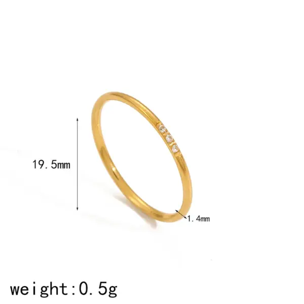 Wholesale PVD Coated Real Gold Plated 18K Gold Geometric 304 Stainless Steel IG Style Waterproof Non Tarnish Rings
