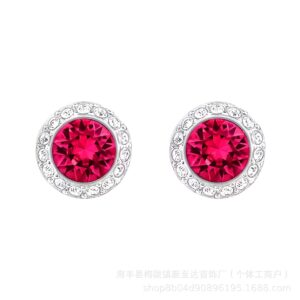 Red Crystal Roman Stud Earrings