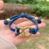 Wholesale Geometric Weave Copper Bracelet For Women With 18K Gold Plated PVD Coated Finish And Cord In Chain Design
