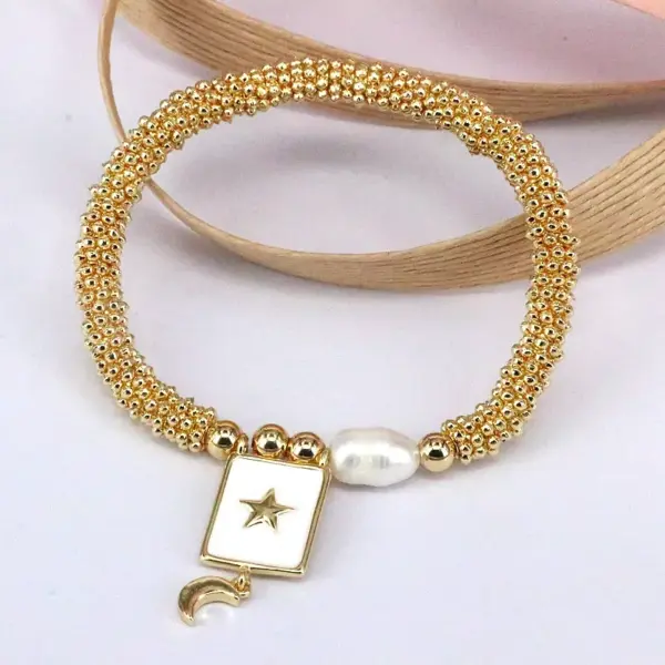 oly-a5f1ad8ba91d23c5e3fa047673a1d420 Wholesale Elegant Vintage Style Luxurious Cross Star Heart Shape Copper 18k Gold Plated Zircon Bracelets In Bulk