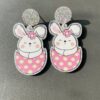 Wholesale Easter egg earrings earrings female personality simple floral rabbit acrylic earrings earrings