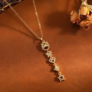T602 Gold Owl Necklace