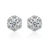 Wholesale Fashionable S925 Silver Plated Snowflake Earrings Elegant Dance Of Snowflake Jewelry Women's Stylish Hoop Earrings With Diamond