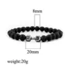 Wholesale Retro Marble Alloy Turquoise Volcanic Rock Bracelets