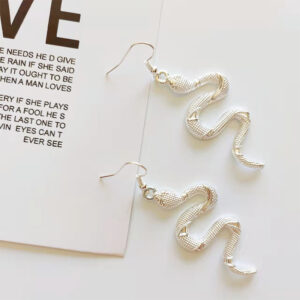 Snake earrings silver