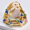 oly-a652812b63991bb1bf11a55ff66e991a Wholesale Colorful Tourmaline Beaded Titanium Steel Bracelets for Women That Do Not Fade Niche High-End Natural Stone Bracelets Wholesale Stalls