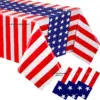 Wholesale Flag American Independence Day Disposable Tablecloth Party Decoration Props Tablecloth Plastic Material Celebration Supplies