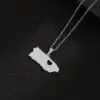 Wholesale Water Plating 18K Gold Plated Map Heart Shape 201 Stainless Steel Modern Style Simple Style 304 Stainless Steel Pendant Necklace Long Necklace