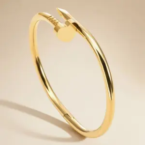 40-B-1 Gold Love Nail Bracelet