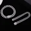 Wholesale Hip Hop Style Cuban Link Bracelet Full Drill 18K Gold Plated Stainless Steel Personalized Fashion Jewelry For Men And Women
