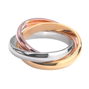Three rings three colors (gold rose gold silver) / No. 7