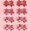 Wholesale Valentine's Day Party Bow Hairpin Children's Scallion Powder Glitter Bow Hairpin Hair Accessories