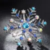Wholesale Graceful Christmas Gift Snowflake Brooch Fashion Lapel Pin European And American Trend Swan Flag Suit Lapel Flower Accessory