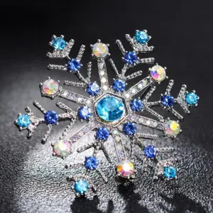 Wholesale Graceful Christmas Gift Snowflake Brooch Fashion Lapel Pin European And American Trend Swan Flag Suit Lapel Flower Accessory