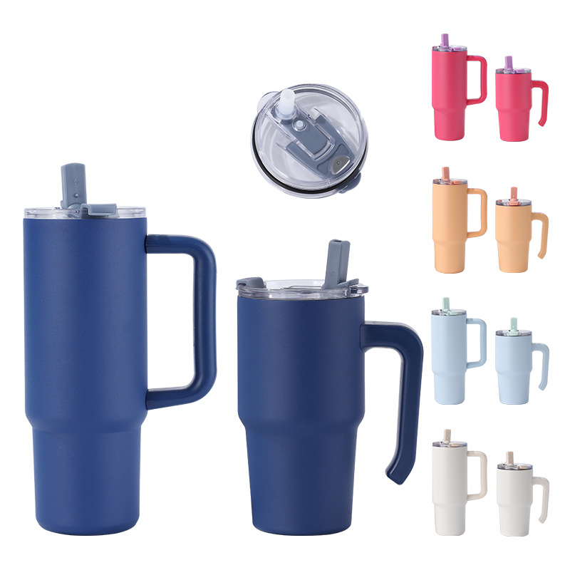 Wholesale Cross-border double-layer 304 stainless steel thermos cup simple vacuum car cup double-layer cold ice bully cup