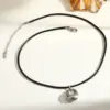 Wholesale Geometric Necklace For Women In 304 Stainless Steel With 18K Real Gold Plated Coating 0.03µm, Cord String, Independence Day Style
