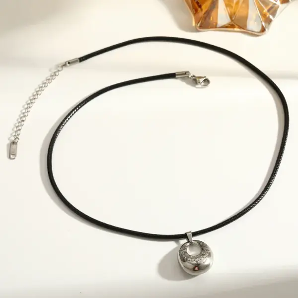 Wholesale Geometric Necklace For Women In 304 Stainless Steel With 18K Real Gold Plated Coating 0.03µm, Cord String, Independence Day Style
