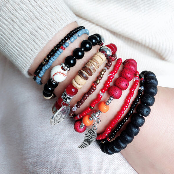 oly-a6a1c49498474d8df9b546a9965bc21b Wholesale Fashion Color Bohemian Ethnic Style Bracelet Women’s Multi-layer Elastic Rice Beads Jewelry