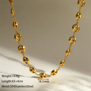 Gold Small Lock Clasp Necklace